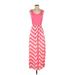 Faded Glory Casual Dress - Maxi: Pink Chevron Dresses - Women's Size Medium