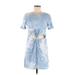 LA Hearts Casual Dress - Shift: Blue Print Dresses - Women's Size Medium