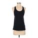 Reebok Active Tank Top: Black Color Block Activewear - Women's Size X-Small