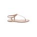 TKEES Sandals: Tan Print Shoes - Women's Size 6 - Open Toe