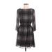 Alice + Olivia Casual Dress: Black Plaid Dresses - Women's Size X-Small