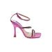 Schutz Sandals: Purple Print Shoes - Women's Size 8 - Open Toe