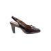 Sofft Heels: Pumps Chunky Heel Classic Brown Print Shoes - Women's Size 11 - Almond Toe