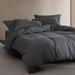 Calvin Klein Modern Cotton Melange Jersey Solid Reversible 3 Piece Comforter Set Polyester/Polyfill/Cotton in Gray | Wayfair USHSA51277637