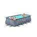 Evajoy 7 ft x 4 ft x 14 ft Frame Set Pool Plastic in Blue/Gray | 84 H x 168 W x 48 D in | Wayfair V73490002-01031LM0PCL004N002