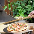 Brosse à pierre avec grattoir pour four à pizza manche en bois grattoir en cuivre gril domestique