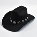 Chapeau de cowboy occidental pour femmes accessoires photo chapeaux de jazz de cow-girl robe de