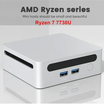 Kingnovy-Mini PC AMD Ryzen 7 7730U R9 5900HX Windows 11 2x DDR4 2x NVMe Ordinateur de bureau de