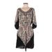 Chelsea & Violet Casual Dress - Mini: Brown Paisley Dresses - Women's Size Medium - Print Wash