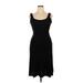 Lauren by Ralph Lauren Cocktail Dress - A-Line Scoop Neck Sleeveless: Black Print Dresses - Women's Size 10