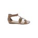 Enzo Angiolini Sandals: Slip-on Wedge Bohemian Tan Solid Shoes - Women's Size 10 - Open Toe