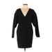 Karen Millen Cocktail Dress - Sweater Dress: Black Dresses - Women's Size 10