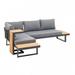 Latitude Run® Arberesha 110.25" Wide Outdoor L-Shaped Patio Sectional w/ Cushions Metal in Black/Gray | 30.75 H x 110.25 W x 82.75 D in | Wayfair