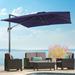 Arlmont & Co. Rozelin 120" x 96" Rectangular Cantilever Umbrella in Blue/Navy | 100.4 H x 120 W x 96 D in | Wayfair