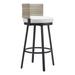 George Oliver Ismaa Aluminum Outdoor 31.1" Bar Stool in Black/White | 39.4 H x 19.7 W x 19.3 D in | Wayfair 92F0BBB6D8FB4A04BB2B4394DD951358