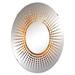 East Urban Home Gold Orange Desert Mirage Spiral I - Starburst Decorative Mirror MIR106004 O, Crystal | 29.5 H x 19.6 W x 0.24 D in | Wayfair