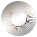East Urban Home Minimalism Chrome White & Gold Poteries - Starburst Decorative Mirror MIR107300 C | 23.6 H x 23.6 W x 0.24 D in | Wayfair