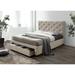 Latitude Run® Storage Platform Bed Upholstered/Polyester in Brown | 46.5 H x 78.75 W x 82.75 D in | Wayfair 1CA6DAE430444B68A2D9B25D431CB17D