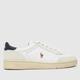 Polo Ralph Lauren court sport trainers in white & navy