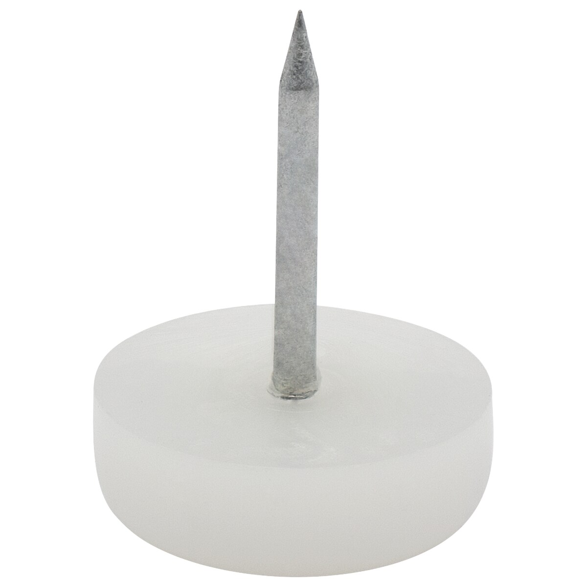 WAGNER Nagelgleiter/Möbelgleiter 4tlg. - Ø 20 x 6/25 mm, Kunststoffgleiter weiß zum Nageln, für robuste Böden - 15092199 Image