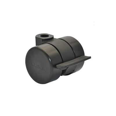 WAGNER Design Möbelrolle/Lenkrolle - HART - Durchmesser Ø 38 mm, Bremse, schwarz, Tragkraft 80 kg - DE Ware - 01004301 Image