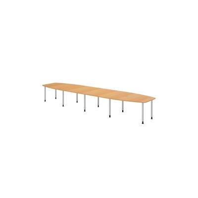 bümö Konferenztisch XXL KT52 in Buche Füße in Silber Image