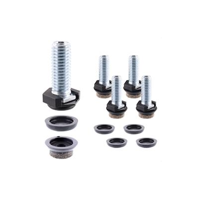 WAGNER Verstellfuß/Nivellierfuß 4tlg. Set - Ø 20 x M10 x 25 mm, QuickClick System Gleiteinsatz 20 mm Wollfilz - 15428499 Image