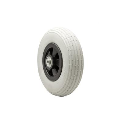 WAGNER PU geschäumtes Rad - PANNENSICHER - Ø 200 mm, Breite 45 mm, Achse 8 mm, grau, Tragkraft 75 kg - 04820201 Image