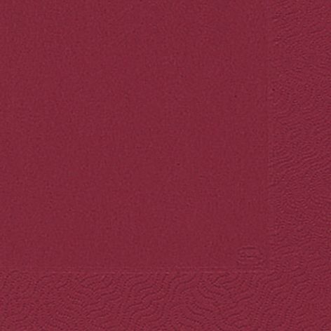 Duni 104044 Cocktail-Servietten 3lagig Tissue Uni bordeaux, 24 x 24 cm, 20 Stück Image