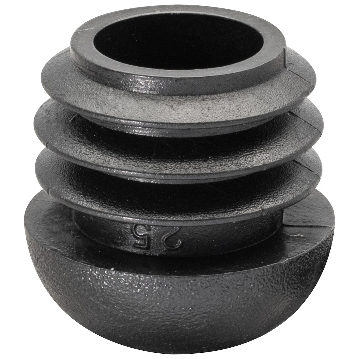 WAGNER Möbelgleiter für Stahlrohr rund 4tlg. - Durchmesser Ø 23/25 x 27 mm, Abrieb 12 mm, Kunststoff schwarz - 15005499 Image