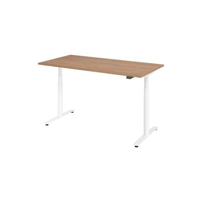 bümö Schreibtisch elektrisch Bluetooth & App XDLR Rechteck: 160 x 80 cm - Nussbaum Weiß