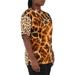 Giraffe Chine And Leopard Printed Cotton T-shirt