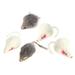 5Pcs False Mice Toys Interactive Mini Funny Plush Mouse Toys Adorable Plaything for Pet Cats Kitten (Random Color)