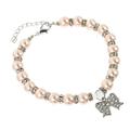 Necklace Necklaces Ribbon Choker Elegant Pet Puppy Alloy Pink Metal Pearl