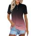 KDDYLITQ Womens Polo Shirts Self Wicking Short Sleeve Loose Lightweight Summer Shirts Breathable Collared Vintage Golf Shirts Pink S