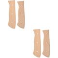 2 Sets of Kitchen Cutter Wood Handle Practical Handle Grip for Chef Cutter Replacement Handle
