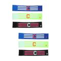 6 Pcs Soccer Captain Armband Football Match Emblems Captains Sports Game Leader Professional Armbands Twine Nylon