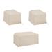 Crosley Furniture 3 Piece Patio Vinyl Loveseat Cover Set in Tan