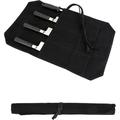 AMQTSLM Knife Roll 4 Slots Chef Knife Roll Bag Portable Waterproof Roll Case Knife Storage Bag for Kitchen Camping Knife Pouch for Chef and Culinary Enthusiasts Black