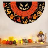 Feltree October Savings Halloween Decoration Clearance Fan-shaped Flag Hanging Flag 45*90cm Halloween Decoration Clearance Decoration Half-circle Flag