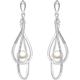 EVER FAITH Women s Austrian Crystal Simulated Pearl Twist Chandelier Teardrop Dangle Earrings Clear