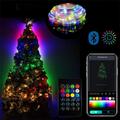 Oneshit Smart home On Clearance RGB Smart LED String Lights Bluetooth Cell Phone APP Remote Control String For Christmas Tree Holiday Patio Camping Decor With 24 Key Remote Controler Smart home