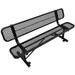6 ft. Outdoor Steel Bench with Backrest BLACK