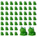 NQEUEPN 50pcs Mini Resin EC36 Frogs Green Frog Figurines Miniature Resin Frogs Cute Frog for DIY Crafts Dollhouse Garden Glass Container Decorations