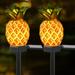 Garden Decor Solar Stake EC36 Lights - 2 Pack Outdoor Pineapple Waterproof Lights Pathway Yard Lawn Walkway Decoration