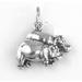 Sterling Silver Noah s Ark Charm - Hippos Charm Item #12001