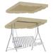 LeCeleBee Canopy Patio Outdoor 77 x43 Swing Canopy Replacement Porch Top Cover Seat Furniture (Beige)