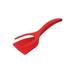 2 in 1 Grip and Flip Spatula Tongs Egg Flipper Tong Pancake Turner Omelet Making Spatula Fish French Toast Tongs 2 in 1 Egg Spatula Pancake Spatula Non Stick Cooking Spatula for Home Kitchen (Red)