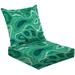 2-Piece Deep Seating Cushion Set Seamless malachite surface Beautiful texture green stone Agate surface Outdoor Chair Solid Rectangle Patio Cushion Set