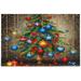 Dreamtimes Christmas Tree with Balls Puzzles for Adults and Kids 500 Pieces Wooden Jigsaw Puzzles Happy Family Games Ideal Christmas New Year Gifts